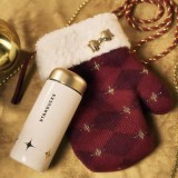 Starbucks 2025 China Warm Christmas 7oz SS Tumbler with Glove Sleeve