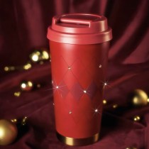 Starbucks 2025 China Warm Christmas Red Diamond 17oz SS Tumbler