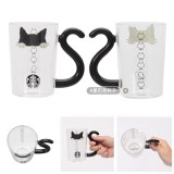 No tag Starbucks 2025 Japan Halloween Black Cat 10oz Glass Cup