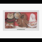 Starbucks 2025 Taiwan Christmas Mini Bear Toy with Replacement Clothes