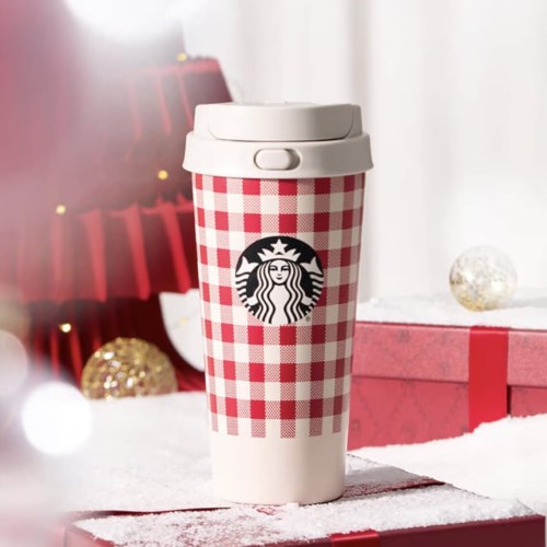 Starbucks 2025 China Christmas Red Check 17oz SS Tumbler