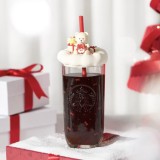 Starbucks 2025 China Christmas Gift Cute Bear Triangle 16oz Glass Cup