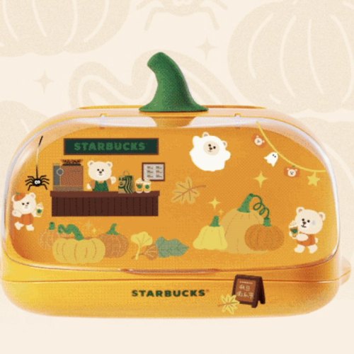 Starbucks 2025 China Halloween pumpkin Tissue box Display Toy