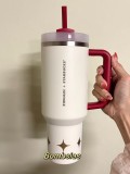 Starbucks x Stanley 2025 Taiwan Christmas White Star 40oz SS Tumbler