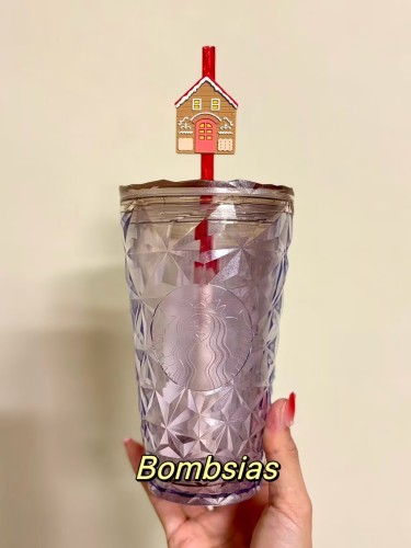 Starbucks 2025 Taiwan Christmas Gingerbread House Prism 16oz Tumbler