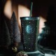 Starbucks 2025 Taiwan Christmas Green rhinestone SS Straw Tumbler with Gift Box