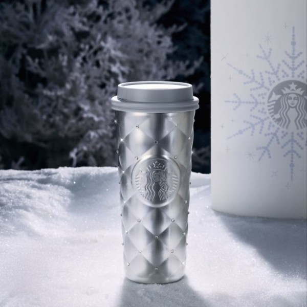 Starbucks 2025 China Christmas Snowlit Wonderland Diamond Rhinestone SS Tumbler with Two Lids