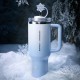 Starbucks x Stanley 2025 China Christmas Snowlit Wonderland Blue 40oz SS Tumbler