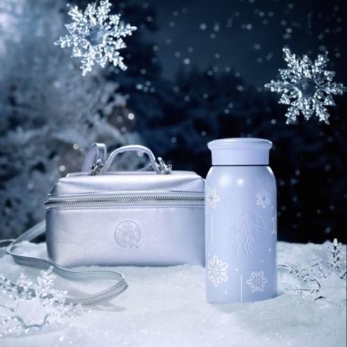 Starbucks 2025 China Christmas Snowlit Wonderland 12oz SS Tumbler with Bag