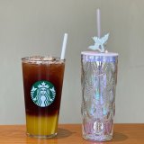 Starbucks 2025 China Summer Fantasy Purple Scale 19oz Glass Cup with Topper