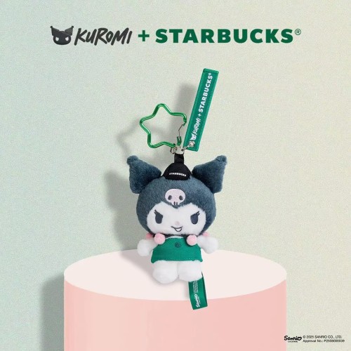 Starbucks x Kuromi 2025 HK Mini Bear Toy Keychain