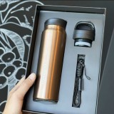 Starbucks 2025 China Gilding 15oz Two Lids SS Tumbler with Gift Box