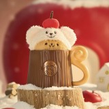 Starbucks 2025 China Party Honey 15oz Mug with Bear keychain
