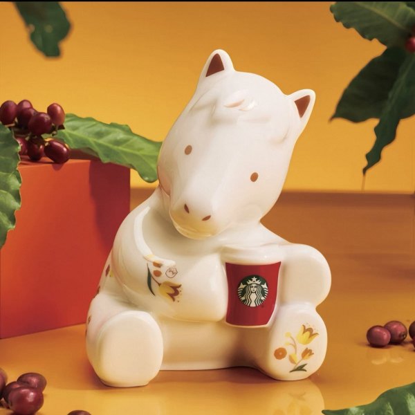 Starbucks 2026 China Year of Horse White Piggy Bank