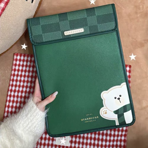 Starbucks 2025 China Green Cute Bear 14 inches Laptop Bag