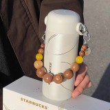 Starbucks 2026 China Star Luck White 12oz SS Tumbler with bead string
