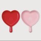 Starbucks 2026 KR Valentine's Day Pink and Red Heart Plate
