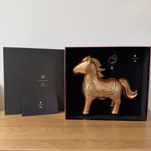 Starbucks 2026 China Year of the Horse Reserve Gold Horse Piggy Bank with Gift Box
