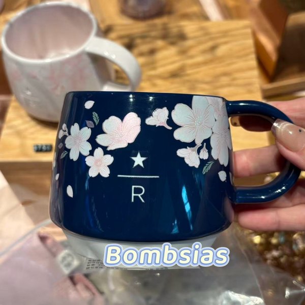 Starbucks 2026 TW Night Sakura Blue 12oz Mug
