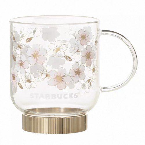 Starbucks 2026 JP Sakura Clear 12oz Glass Cup