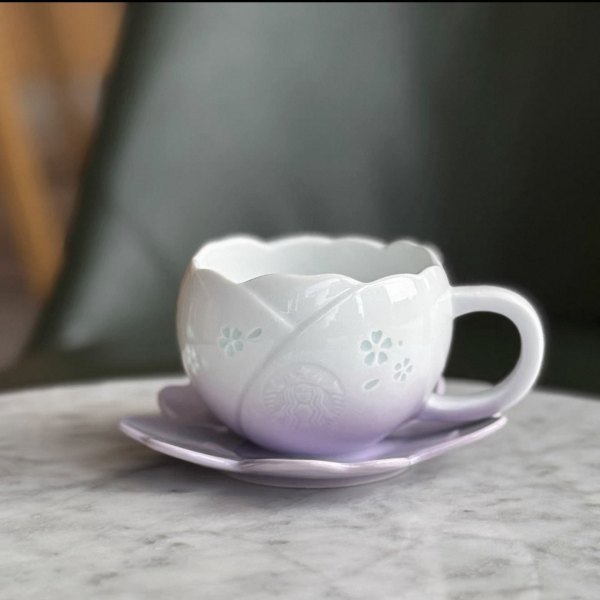 Starbucks 2026 China Twilight Sakura Purple 11oz Mug with Coaster