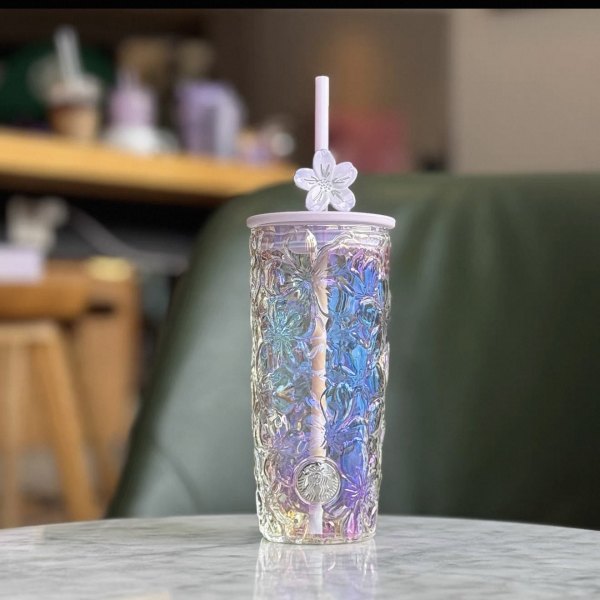 Starbucks 2026 China Twilight Sakura Purple 20oz Glass Cup