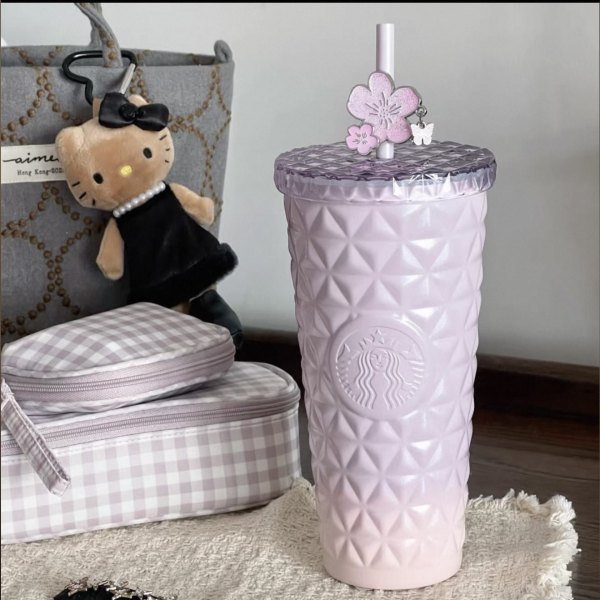 Starbucks 2026 China Twilight Sakura Purple Dion 24oz SS Tumbler with Topper