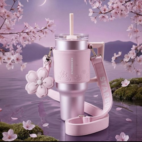 Starbucks 2026 China Twilight Sakura Pink 41oz SS Tumbler