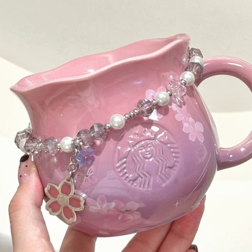 Starbucks 2026 China Twilight Sakura 14oz Mug with Keychain