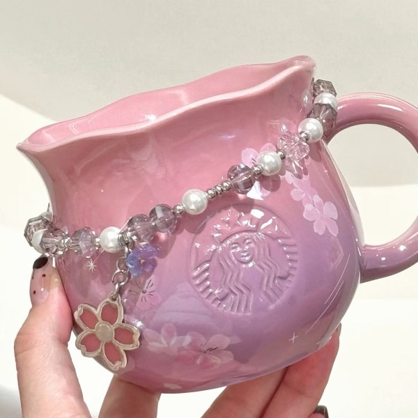 Starbucks 2026 China Twilight Sakura 14oz Mug with Keychain
