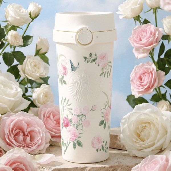 Starbucks 2026 China Kaleidoscope Rose Siren Logo 16oz SS Tumbler
