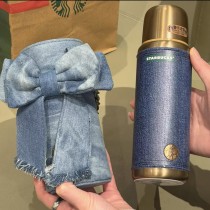 Starbucks 2026 China Blue Denim 16oz SS Tumbler with Bag 