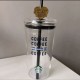 Starbucks 2026 China Black Denim 20oz Glass Cup with Topper