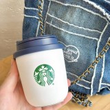 Starbucks 2026 China Blue Denim 9oz SS Tumbler with Hand Bag 