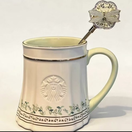 Starbucks 2026 China Spring ‌Horse-face skirt‌ Green 14oz Mug with Stick