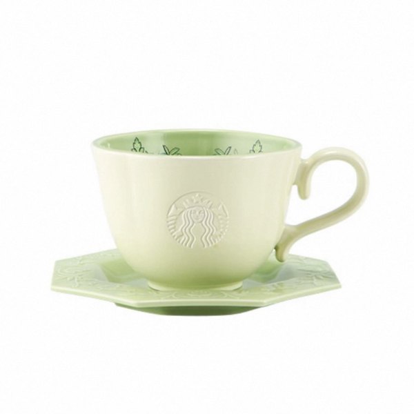 Starbucks 2026 China Spring Green 10oz Mug with Coaster 