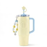 Starbucks 2026 China Spring yellow 32oz ss Tumbler with Keychain