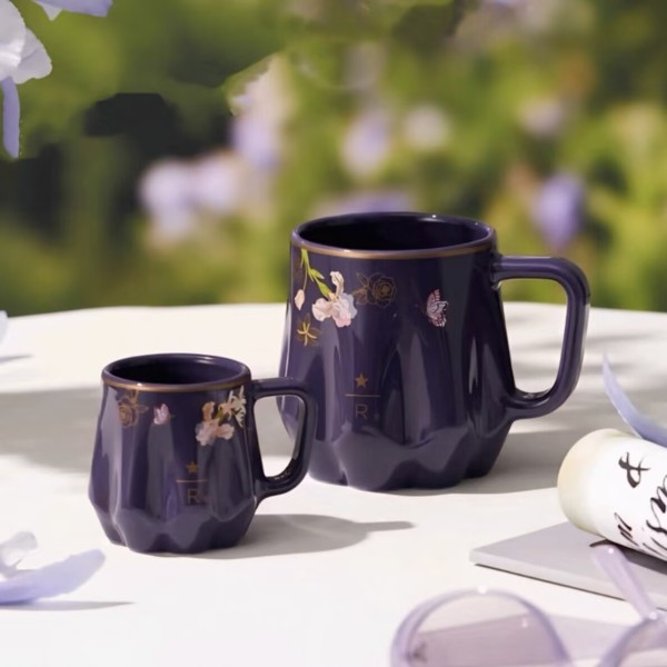 Starbucks 2026 China Purple Flower Mug Set 