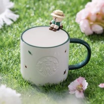Starbucks 2026 HK Coffee Farm Spring 12oz Mug with Bear Clip