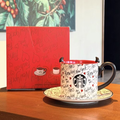 Starbucks x The Devil Wears Prada 2026 China Graffiti 12oz Mug with coaster 