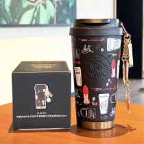 Starbucks x The Devil Wears Prada 2026 China Black 17oz SS Tumbler with Keychain