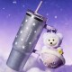 Starbucks 2026 China Purple Night Galaxy Purple Star 32oz SS Tumbler with Bear toy 