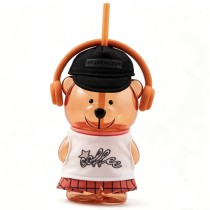 Starbucks 2026 China earphones Bear 16oz Glass Cup