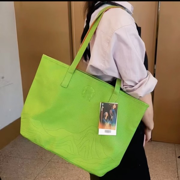 Starbucks 2026 China zongzi green tote hand bag 