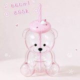 Starbucks 2026 China Summer Dessert Party Pink Bear 23oz Glass Cup