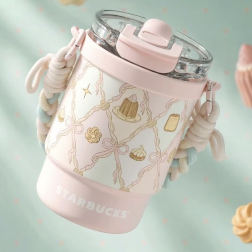 Starbucks 2026 China Summer Dessert Party Pink 15oz SS Tumbler