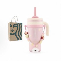 Starbucks 2026 China Claw Heaven pink 18oz SS Tumbler with keychain