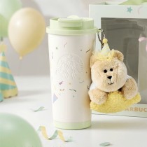 Starbucks 2026 China Happy Birthday 16oz SS Tumbler with bear toy and gift box 