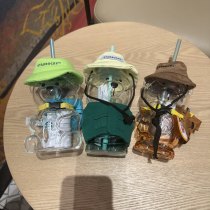 Starbucks Camping bear glass Cup 
