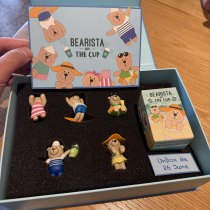 Starbucks Bearista on the cup rim clips of six per set gift box 
